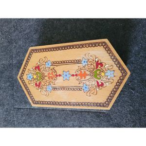 Vintage wooden box Pyrography box, Memory Box, handmade wooden box